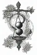 Balance and truth  tattoo design idea