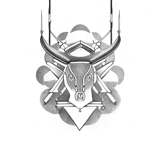 Sagittarius Taurus  tattoo design idea