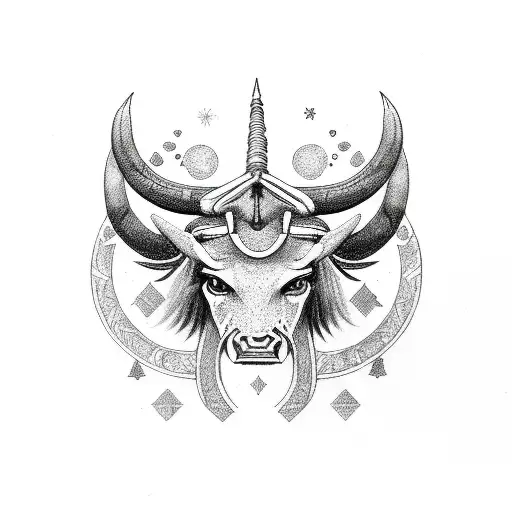 Taurus Sagittarius  tattoo design idea