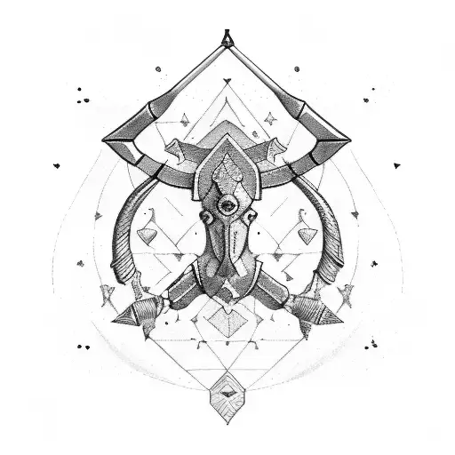 Sagittarius Taurus love tattoo design idea