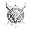 Sagittarius Taurus  tattoo design idea