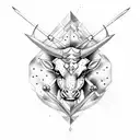 Sagittarius Taurus  tattoo design idea