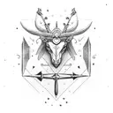 Sagittarius Taurus love tattoo design idea