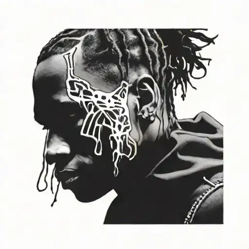 travis scott tattoo design idea