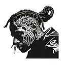 travis scott tattoo design idea