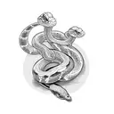 snake on finger tattoo design idea