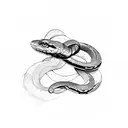 snake on finger tattoo design idea