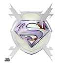 superman logo purple modern tattoo design idea