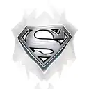 superman logo purple modern tattoo design idea