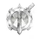 spartan shield with lambda tattoo design idea
