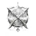 spartan shield with lambda tattoo design idea