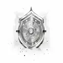 spartan shield with lambda tattoo design idea