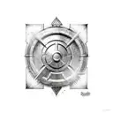 spartan shield with lambda tattoo design idea