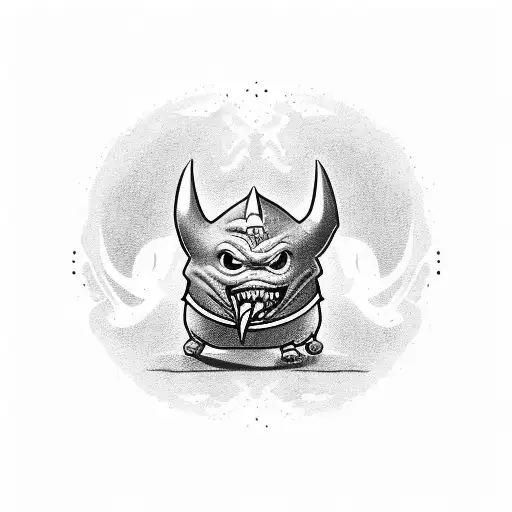 Gengar licking tattoo design idea