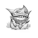 Gengar licking tattoo design idea