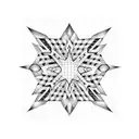 star with checkered tattoo design idea