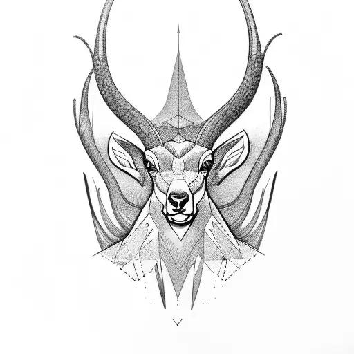 matterhorn with ibex tattoo design idea