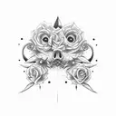 , white background, name emilly rose tattoo design idea