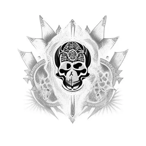 Maya death  tattoo design idea