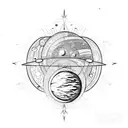 solar system tattoo design idea