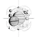 solar system tattoo design idea