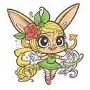 butter cup from powerpuff girls and lola bunny tattoo design idea