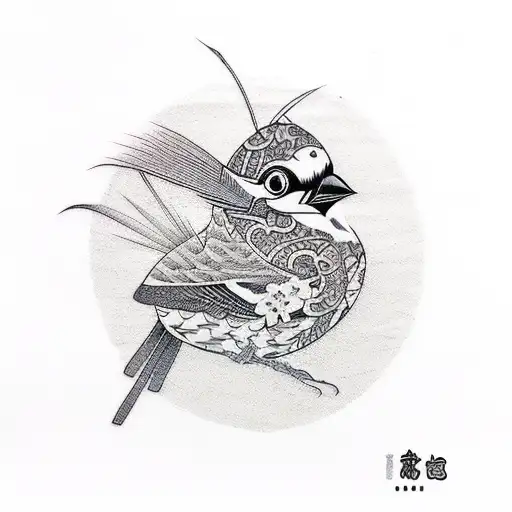 Sparrow tattoo design idea