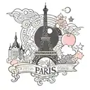 paris night tattoo design idea