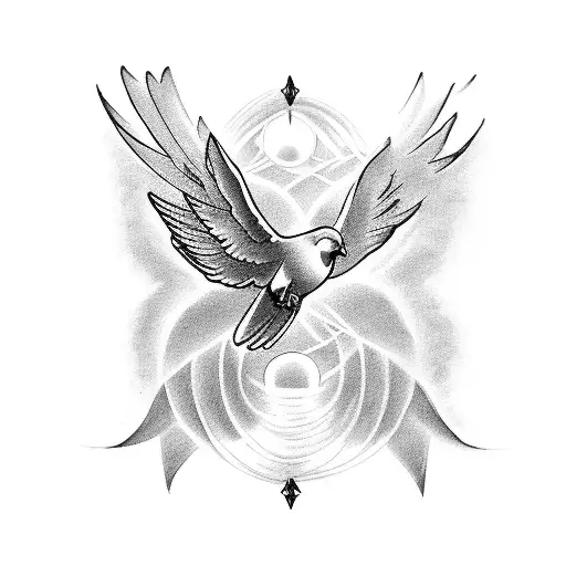 Holy Spirit Dove Descending Art Print - Santa Clara Design