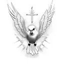 Holy Spirit descending as a dove tattoo design idea