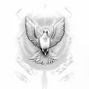 Holy Spirit descending as a dove tattoo design idea