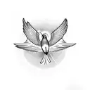 Holy Spirit descending as a dove tattoo design idea