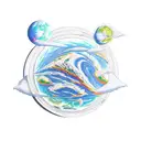 flat earth tattoo design idea