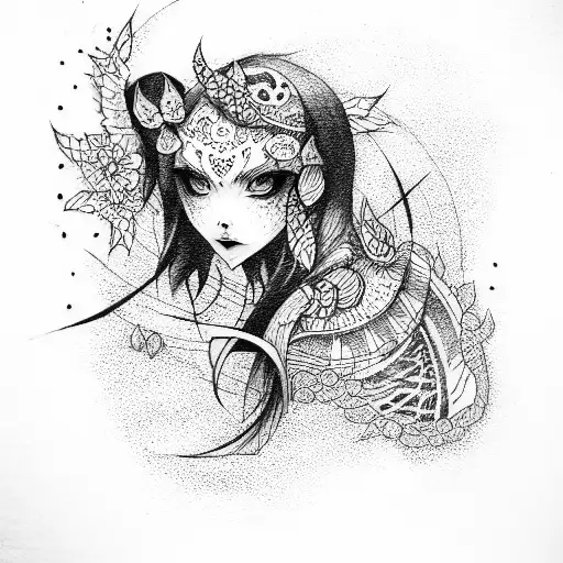 kuromi tattoo design idea