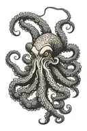 big scary octopus for leg tattoo design idea