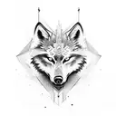Anarchy Symbol with Wolves tattoo design idea