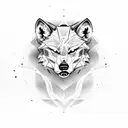 Anarchy Symbol with Wolves tattoo design idea