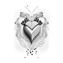 Crying Heart tattoo design idea