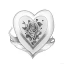 Crying Heart tattoo design idea