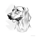Rhodesian Ridgeback tattoo design idea