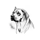 Rhodesian Ridgeback tattoo design idea