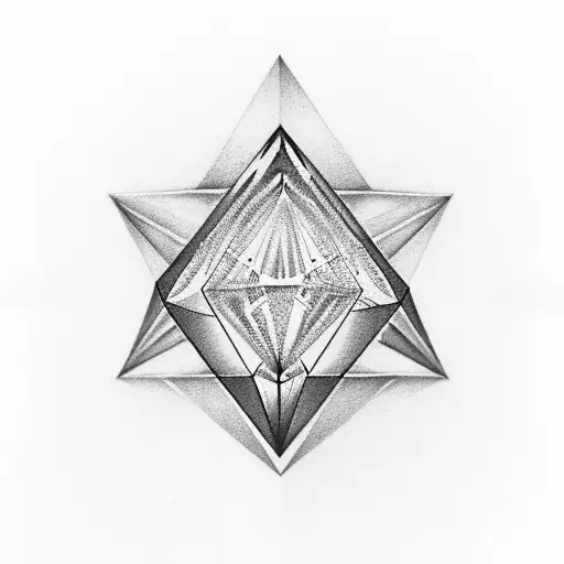 Diamond shape filled with a gradient going from black at the bottom tip to light at the top tattoo design idea