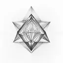 Diamond shape filled with a gradient going from black at the bottom tip to light at the top tattoo design idea