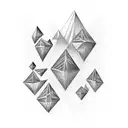 Diamond shape filled with a gradient going from black at the bottom tip to light at the top tattoo design idea