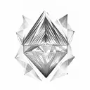 Diamond shape filled with a gradient going from black at the bottom tip to light at the top tattoo design idea