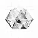 Diamond shape filled with a gradient going from black at the bottom tip to light at the top tattoo design idea