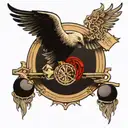 The balance and knowledge is power tattoo design idea