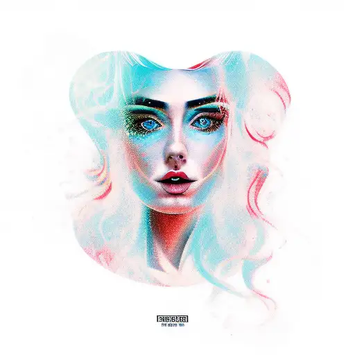 beautiful woman icelandic tattoo design idea