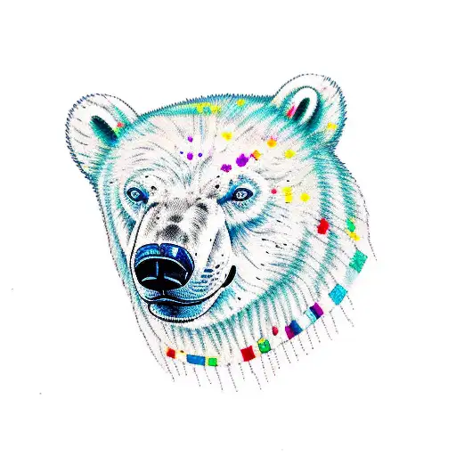 polar bear tattoo design idea