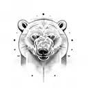 polar bear angry tattoo design idea